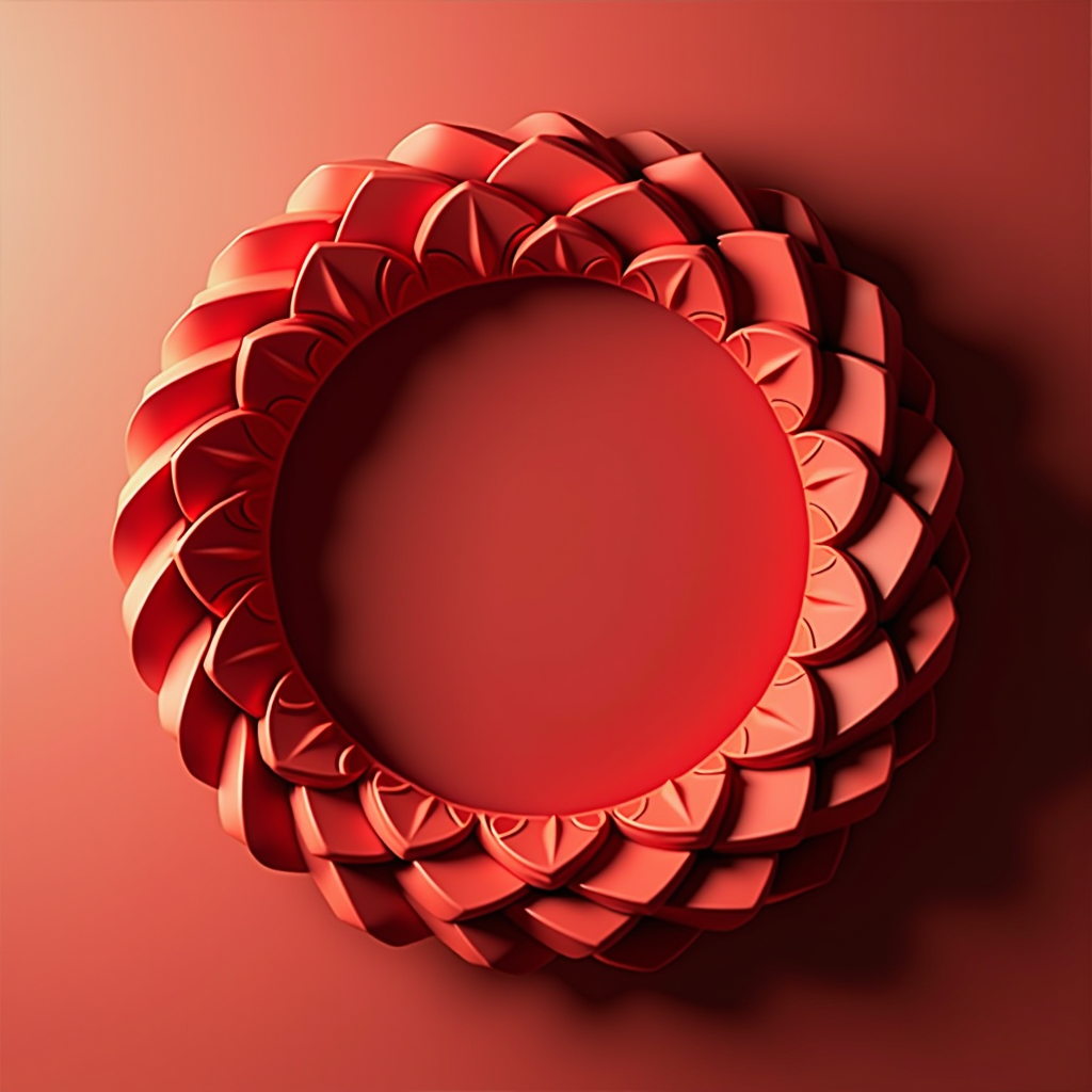 Decorative red circle accent