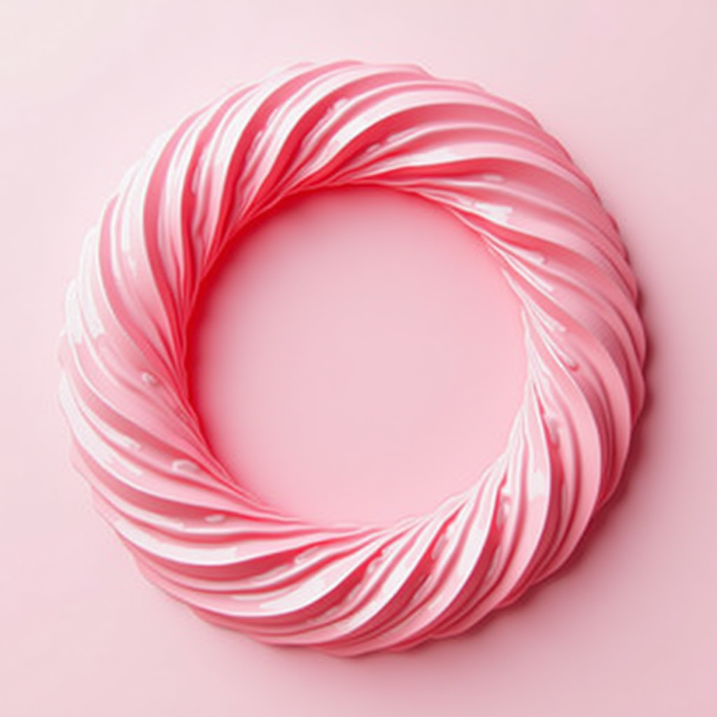 Decorative pink circle accent