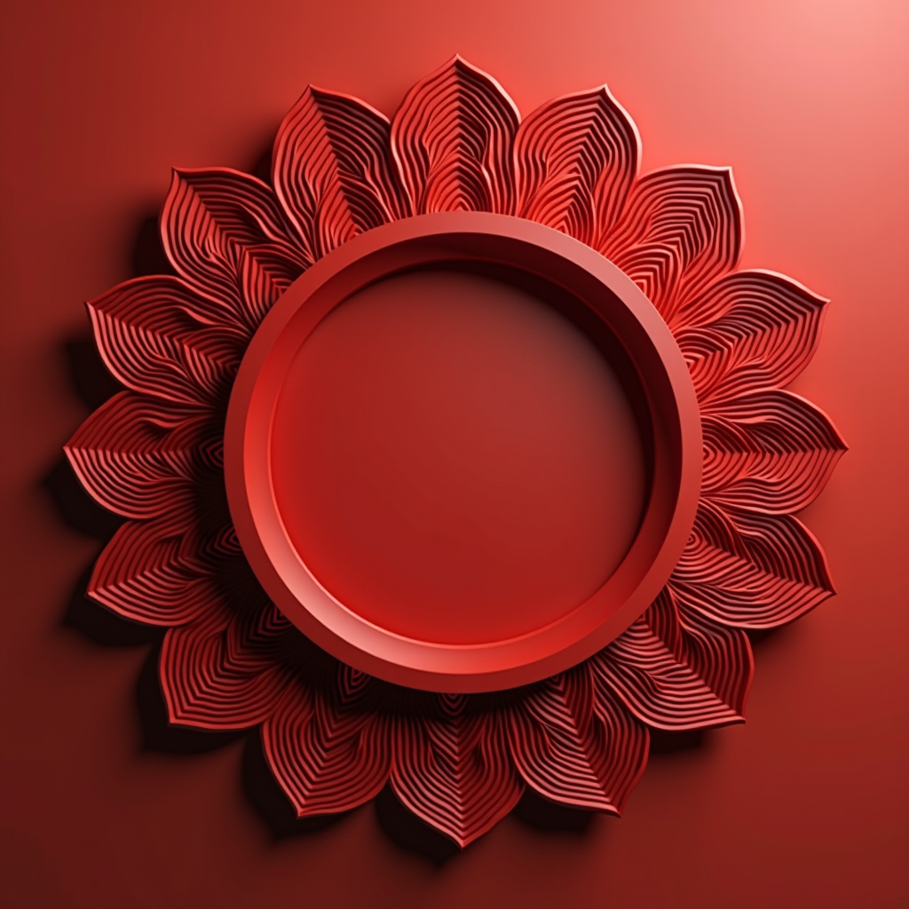 Decorative red circle accent