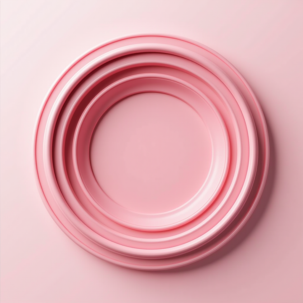 Decorative pink circle accent