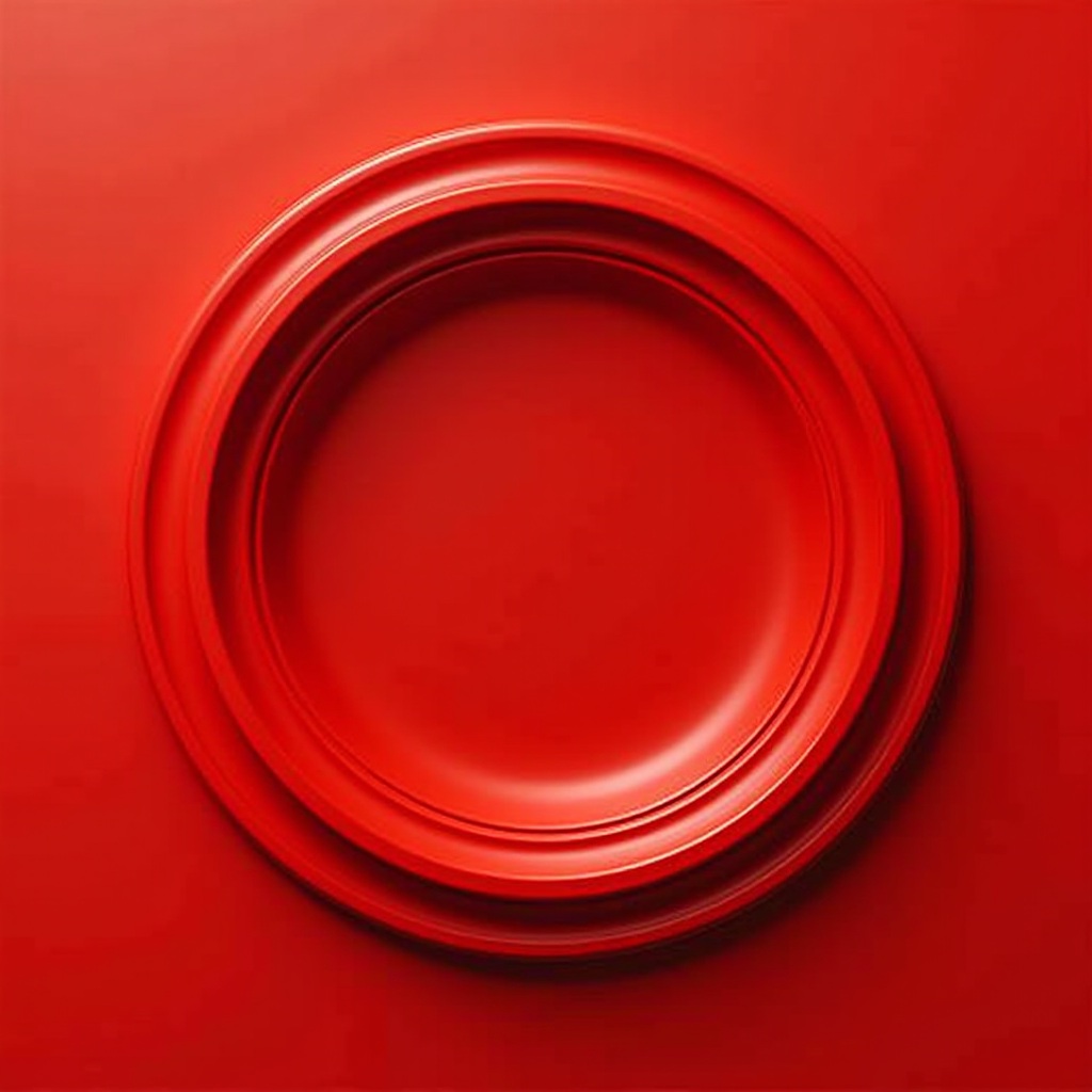 Decorative red circle accent