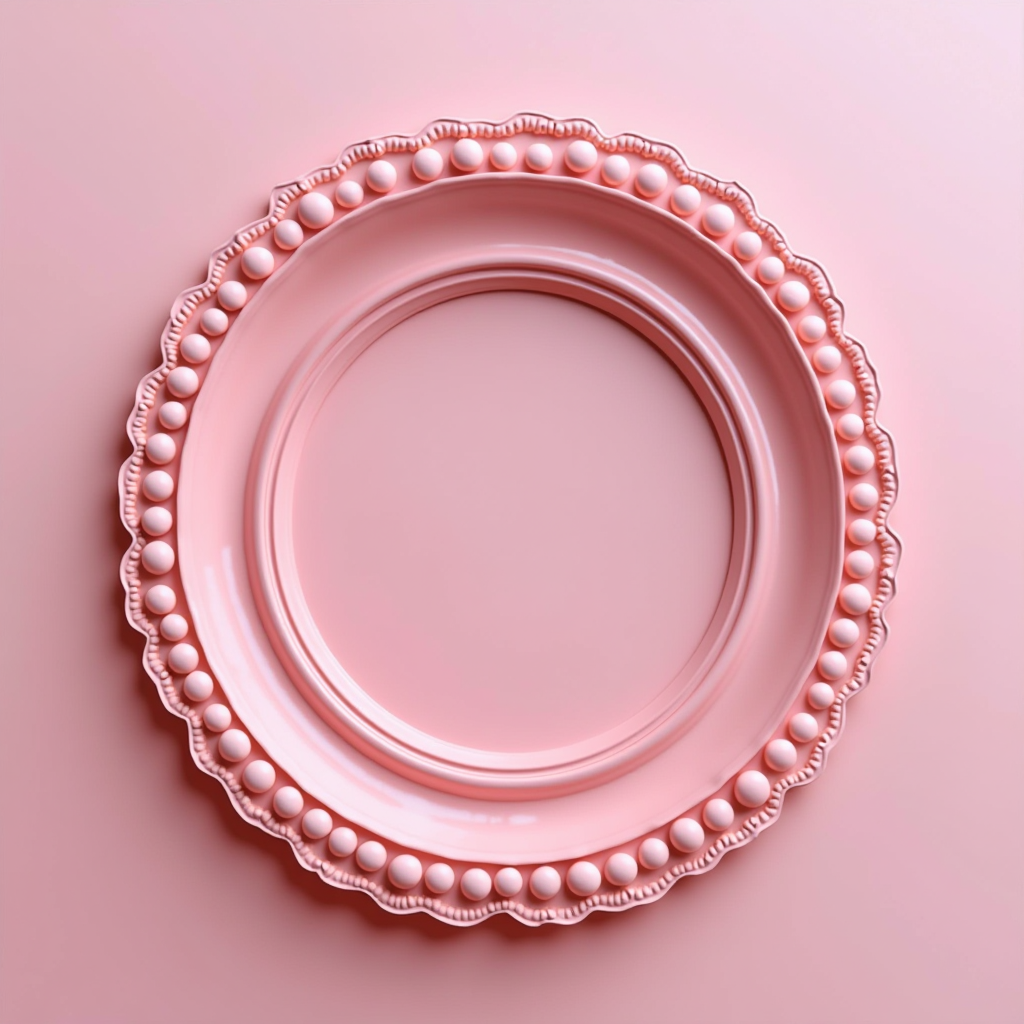 Decorative pink circle accent